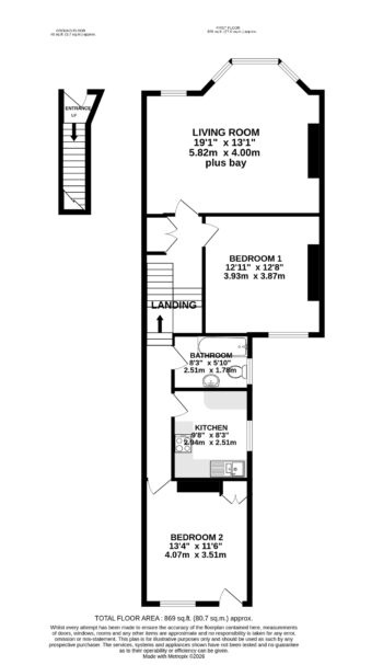 Flat 2, Station Road, Budleigh Salterton Floor plan