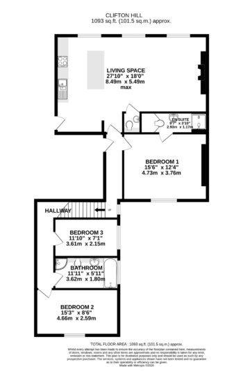Clifton Hill, Exeter Floor plan